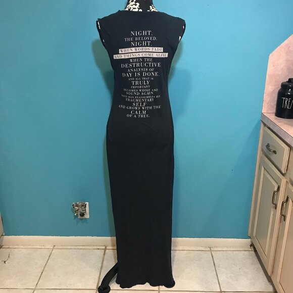 HTF Urban Outfitters Black Maxi Poem Dress by Truly Madly Deeply Size Small RARE - Picture 8 of 12